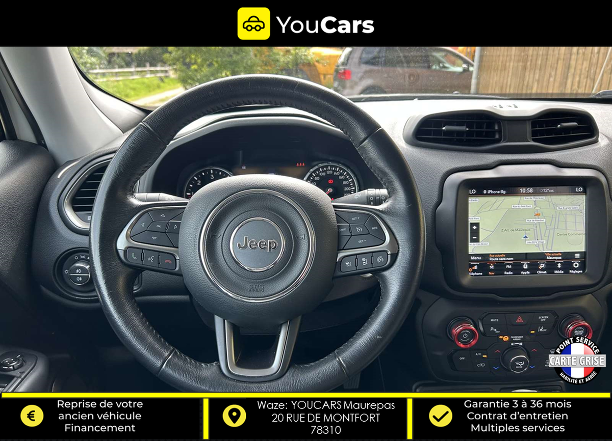 Jeep Renegade 1.6 CRD 2WD S&S 115 cv Radar de Recul Interieur Cuir  SIEGES ELECTRIQUES