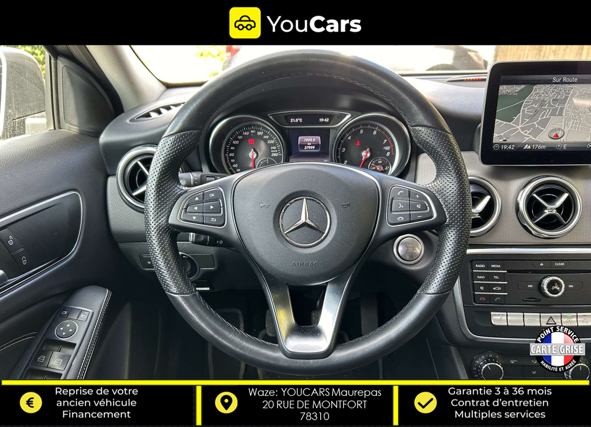 Mercedes-Benz GLA Phase 2 180 1.6 i 122 cv ENTRETIEN EXCLUSIF MERCEDES - SIEGES CHAUFFANTS AV