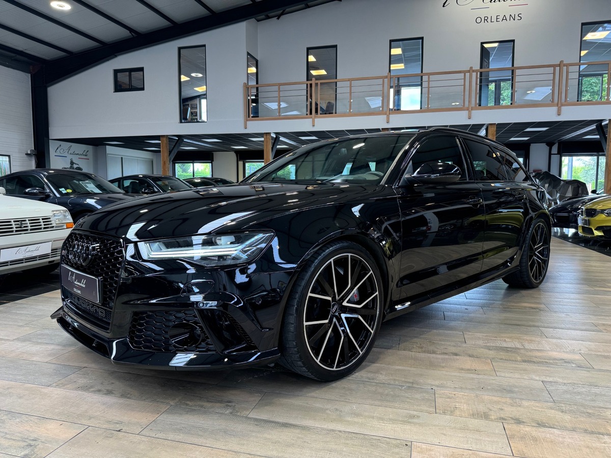 Audi RS6 AVANT PERMORMANCE  V8 4.0 QUATTRO 605cv FULL BLACK CARBONE IMMAT FR  MILLTEK x