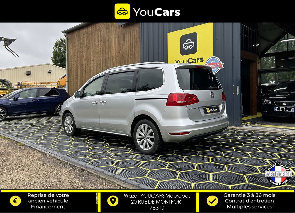 Volkswagen Sharan CARAT 2.0 TDi DPF DSG6 140 cv TOIT OUVRANT PANO - SIEGES CHAUFFANTS AV