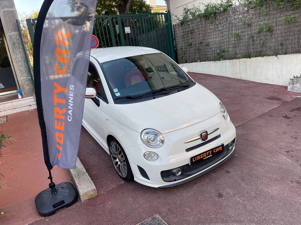 Abarth 500 160 CV Turismo / Reprogrammée Bio Ethanol / Intérieur Cuir Rouge