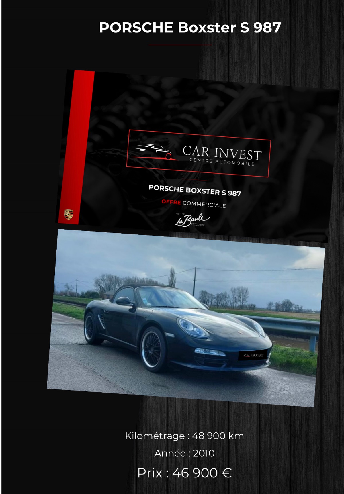 Porsche Boxster S 987 II   3.4L  CAB  SPORT 44500