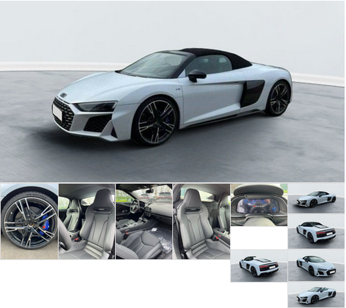 Audi R8 Spyder V10 5.2 FSI 620 S tronic 7 Performance Quattro O0pa Audi Exclusive Suzuka Grey