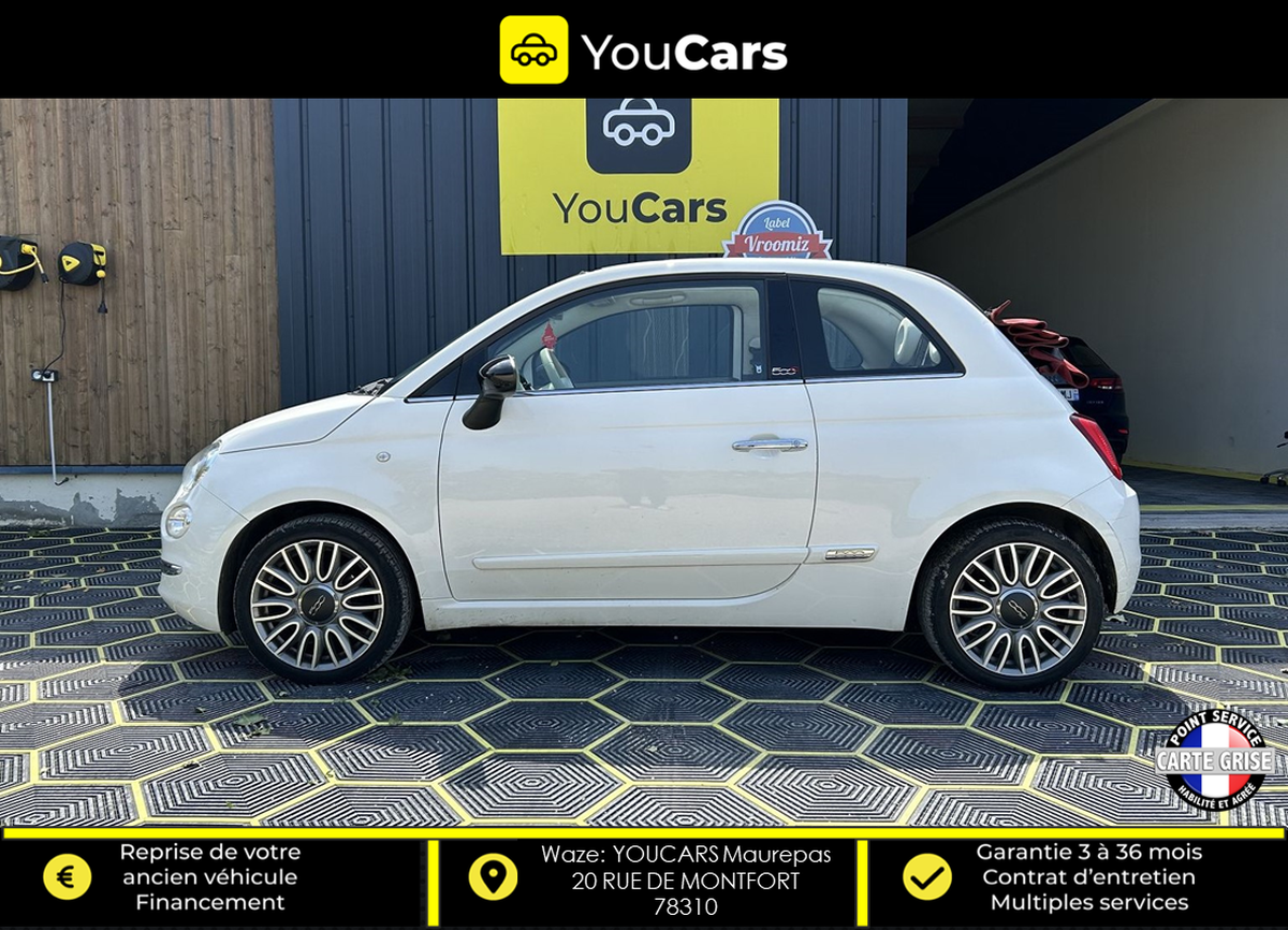 Fiat 500 LOUNGE CABRIOLET Phase 3 1.2 MPi 69 cv ECRAN GPS - BLUETHOOT MUSIC