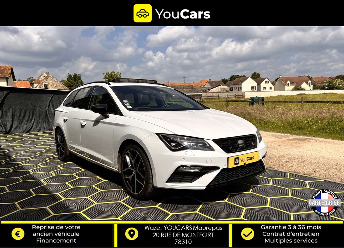 Seat Leon III ST Phase 2  FR 2.0 TFSI DSG7 190 cv Boîte auto TOIT OUVRANT APPLE CARPLAY