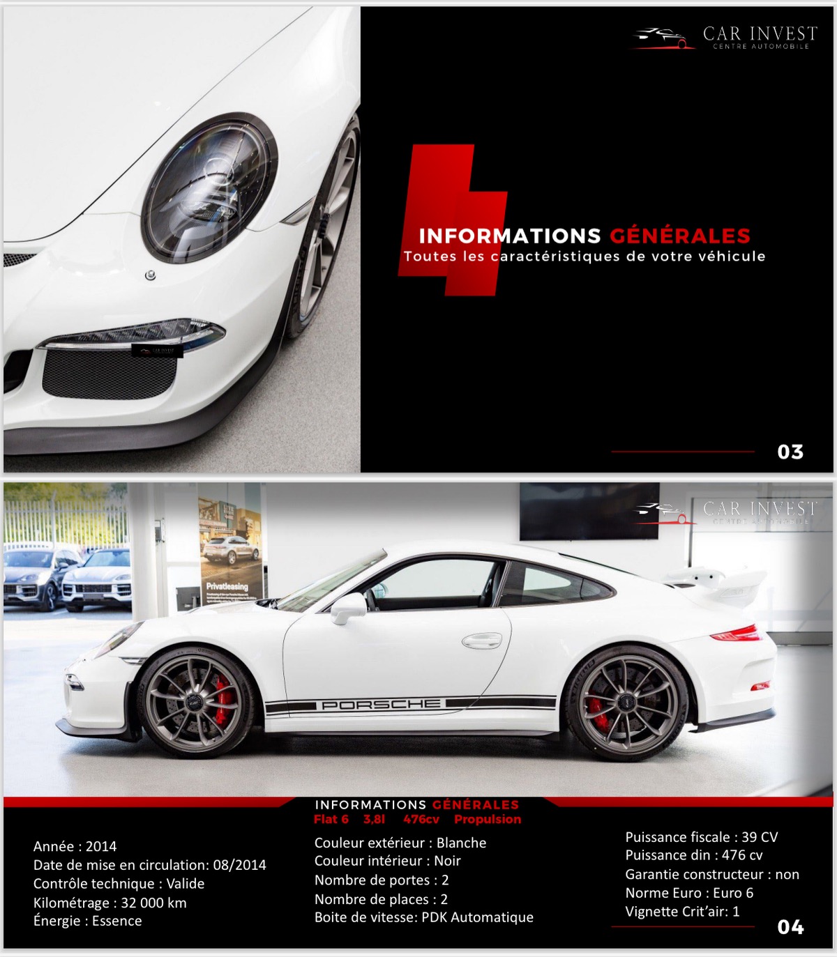 Porsche 911 TYPE 991 GT3 approuved 1 ans  03.10.2025