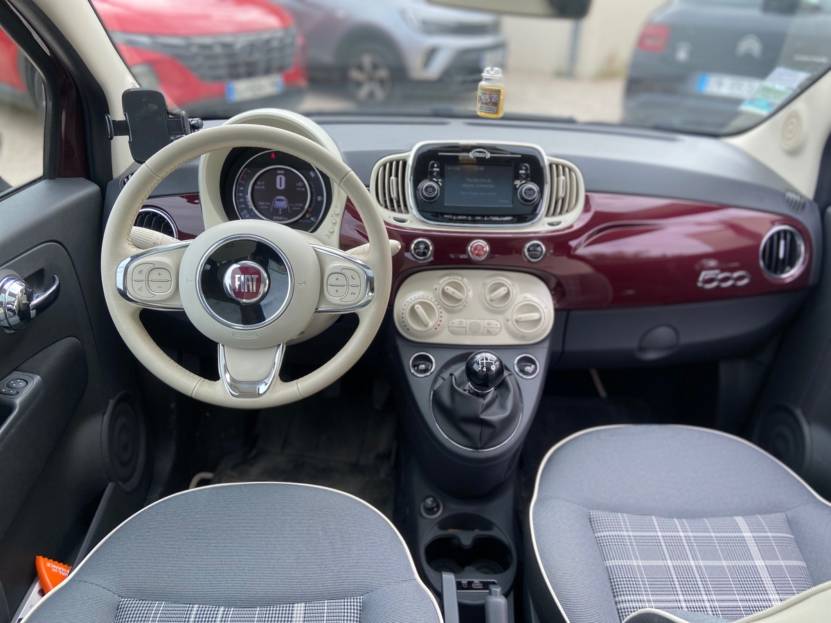 Fiat 500 toit panoramique 1.2 8v 69ch  Lounge