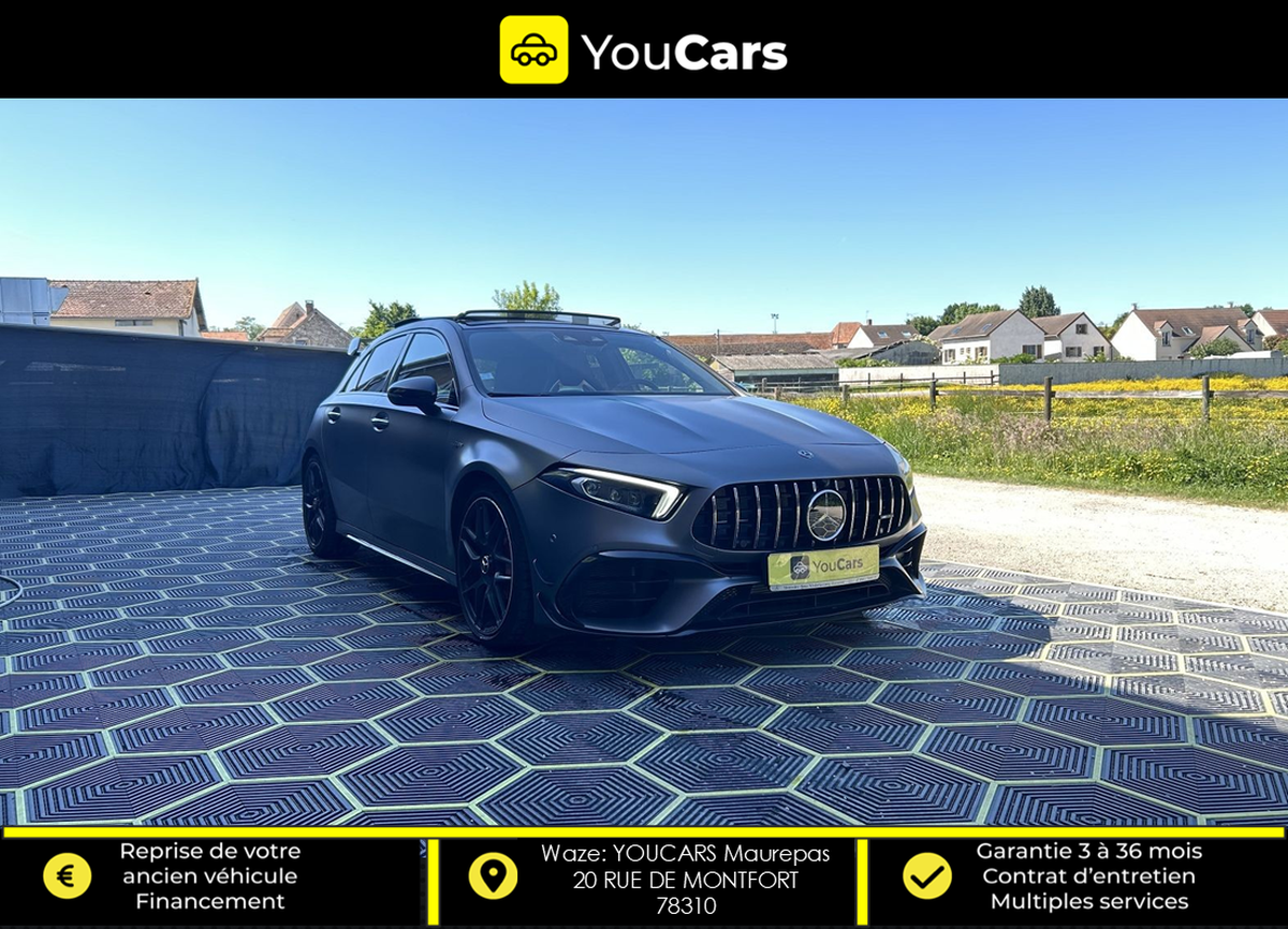 Mercedes-Benz Classe A 45 S AMG 2.0 Ti 4MATIC+ 8G-DCT 421cv TOIT OUVRANT - PACK AERO - SIEGES SPORT