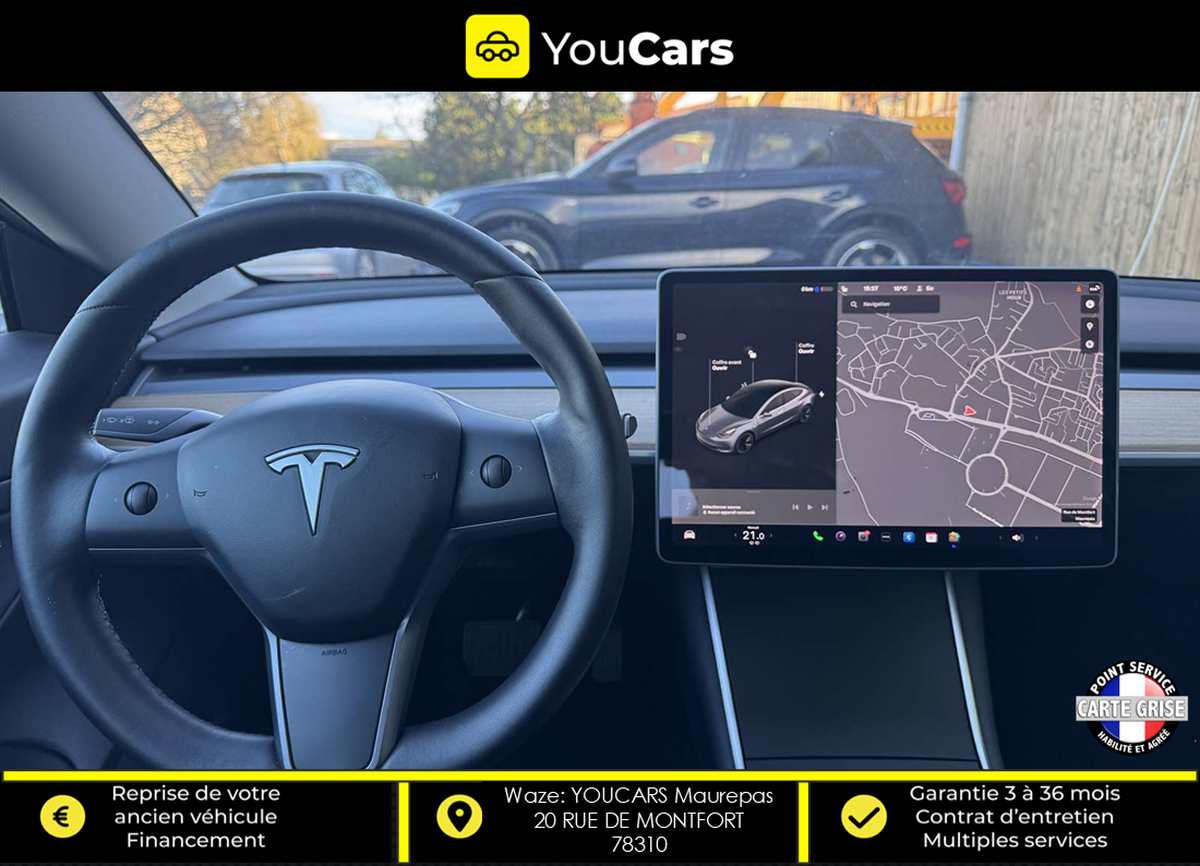 Tesla Model 3 Standart + 325 cv AUTOPILOT TOI PANORAMIQUE PREMIERE MAIN