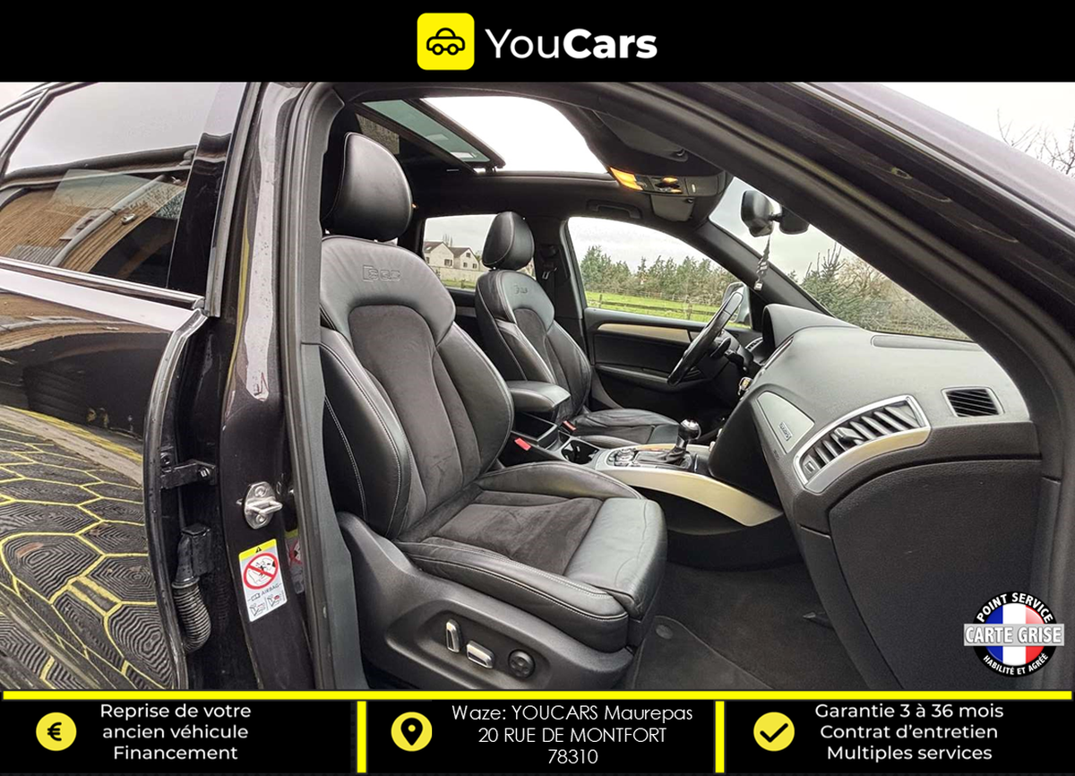 Audi SQ5 3.0 TDI V6 Quattro Tiptronic8 313 cv Boîte auto TOIT OUVRANT CAMERA DE RECUL ATTELAGE