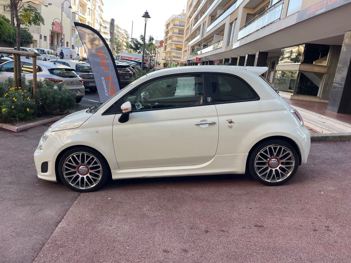 Abarth 500 160 CV Turismo / Reprogrammée Bio Ethanol / Intérieur Cuir Rouge