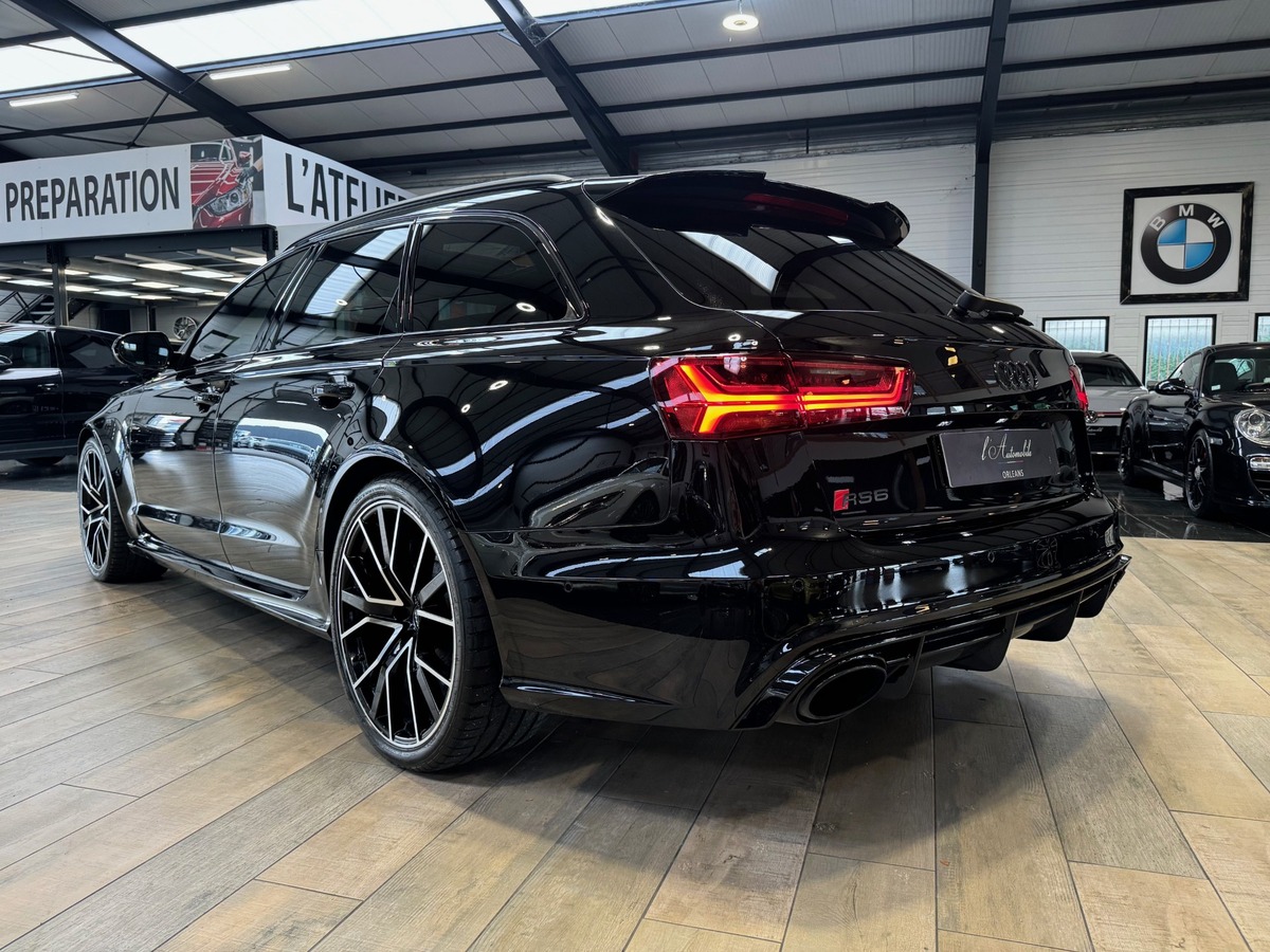 Audi RS6 AVANT PERMORMANCE  V8 4.0 QUATTRO 605cv FULL BLACK CARBONE IMMAT FR  MILLTEK x