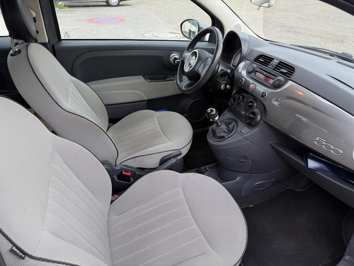 Fiat 500 Phase 2 1.2 MPi  69 cv Lounge, toit panoramique
