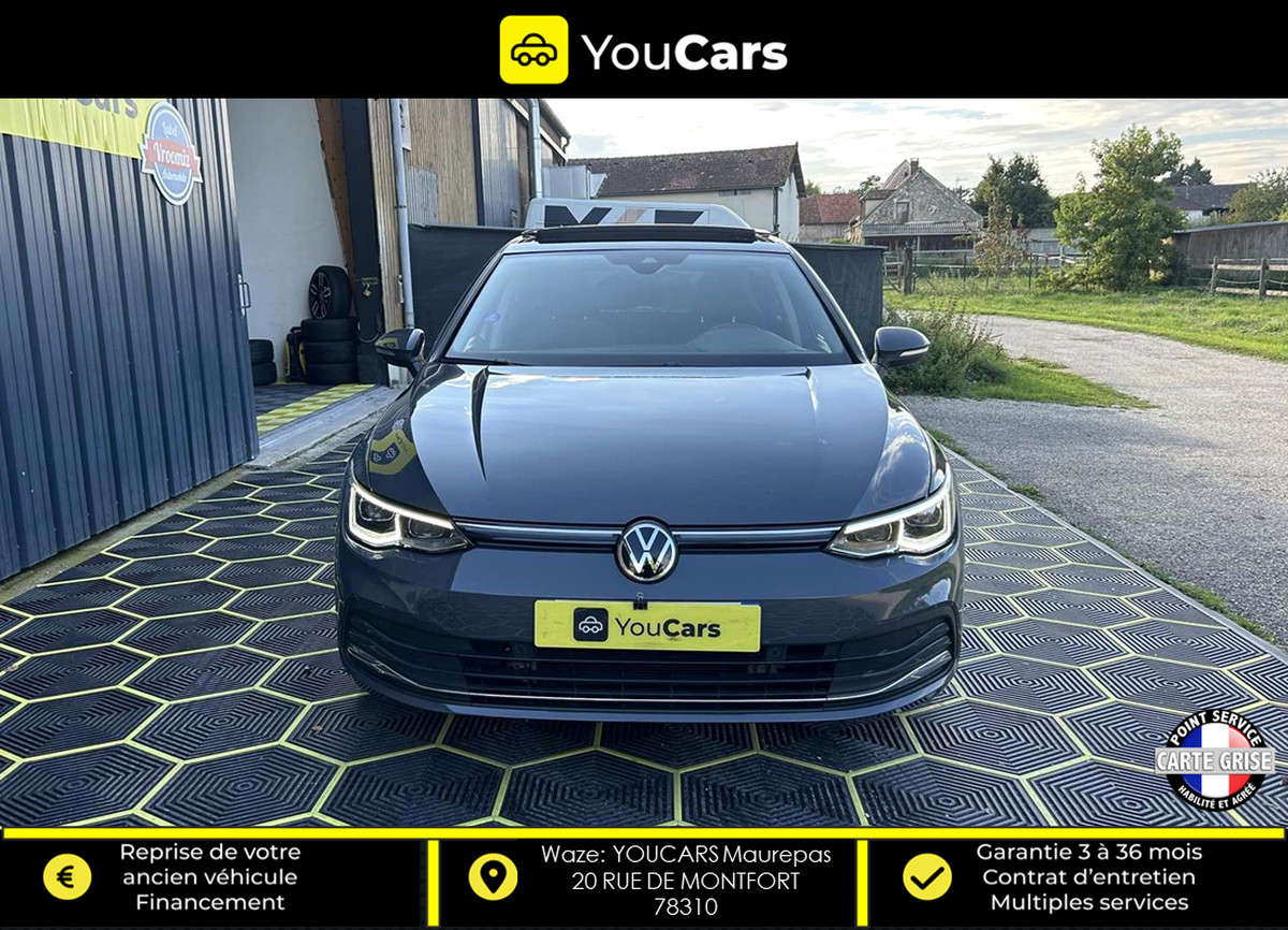 Volkswagen Golf 8 VIII STYLE 1.5 eTSi DSG7 150 cv Boîte auto TOIT OUVRANT ENTRETIEN VW APPLE CARPLAY