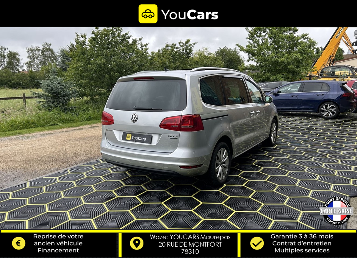 Volkswagen Sharan CARAT 2.0 TDi DPF DSG6 140 cv TOIT OUVRANT PANO - SIEGES CHAUFFANTS AV