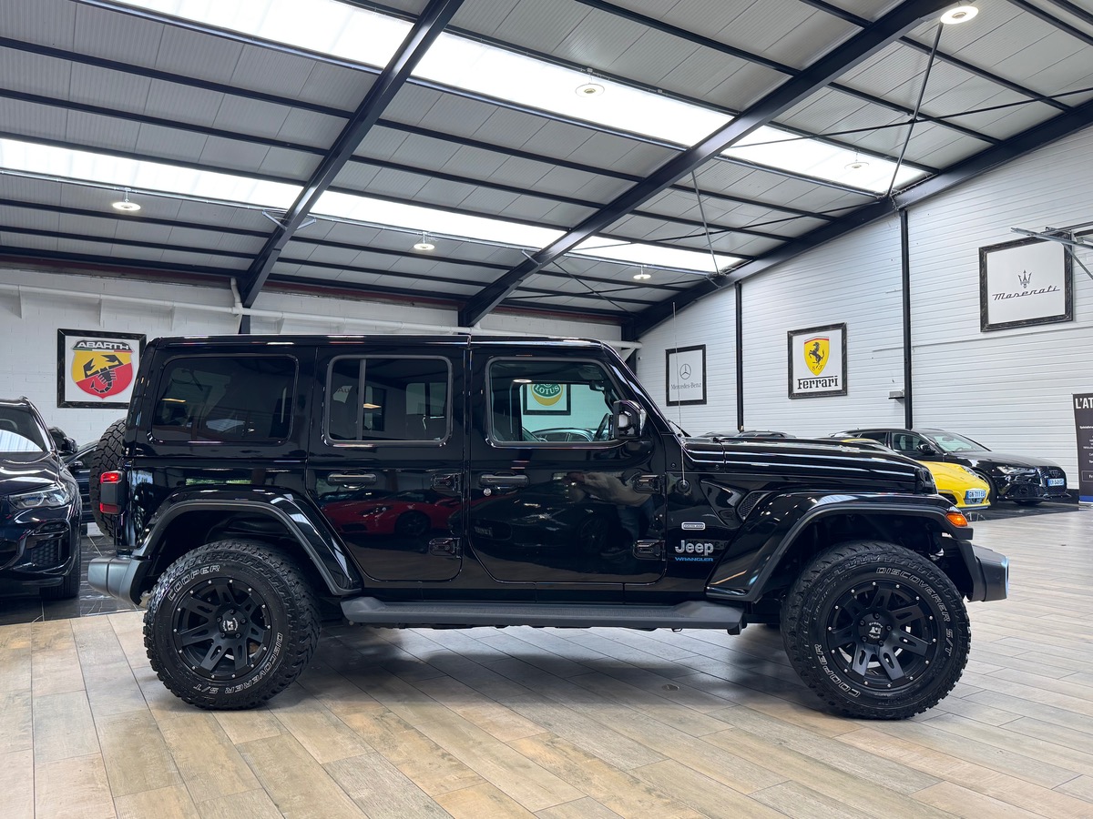 Jeep Wrangler 4XE 380CV UNLIMITED 4X4 OVERLAND JANTE RIDGE RUGGED 17°/CAM/ALPINE