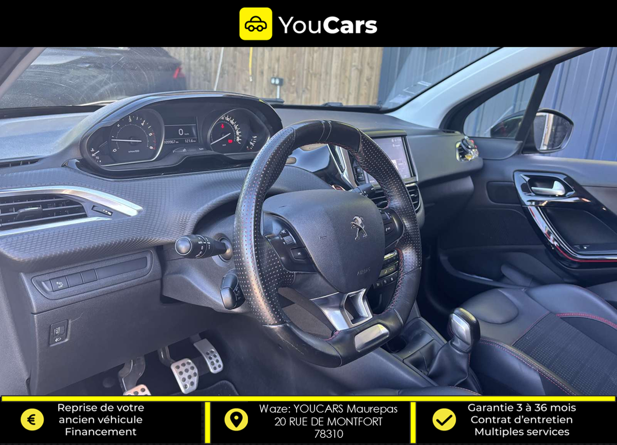 Peugeot 208 GT LINE 5 Portes 1.6 Blue HDi 99 cv RADAR DE RECUL APPLE CARPLAY ENTRETIEN A JOUR