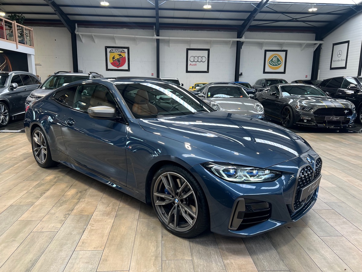 Bmw Série 4 Coupé (G22) M440I XDRIVE 374 BVA8 / Arctic Race Blue/Toit Pano