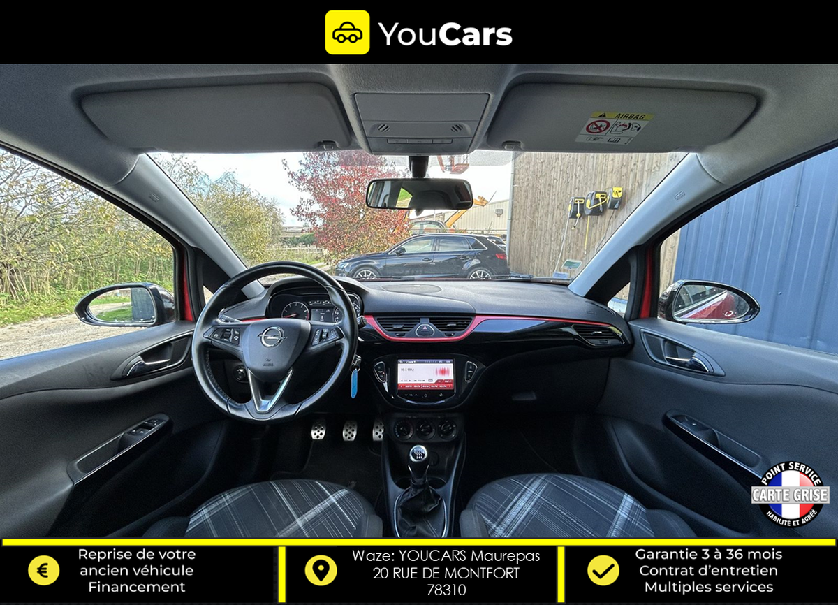 Opel Corsa E OPC LINE 3 Portes 1.4 i 101 cv FACTURE D'ENTRETIEN - ECRAN BLUETOOTH