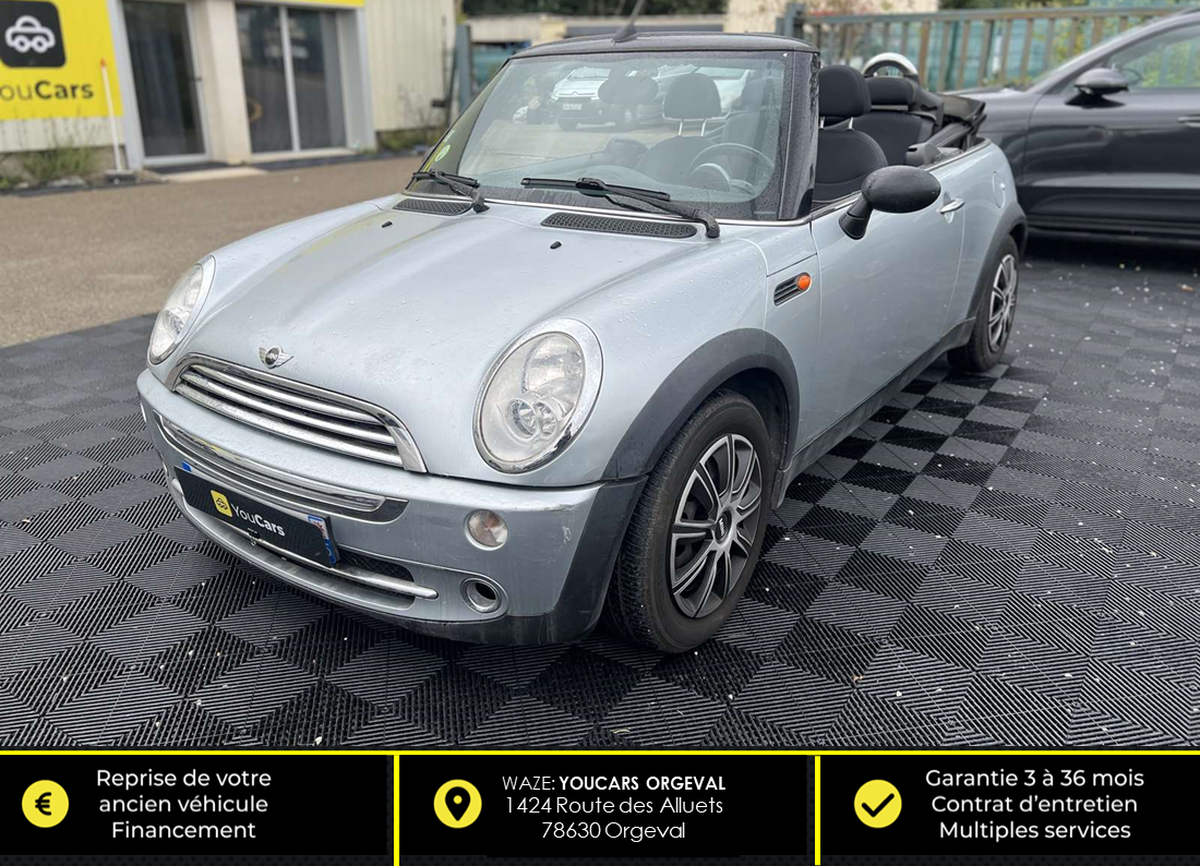 Mini Mini Cabriolet One 1.6 i 16V 90cv - ENTRETIEN A JOUR - AIDE STATIONNEMENT AV/AR - CABRIOLET