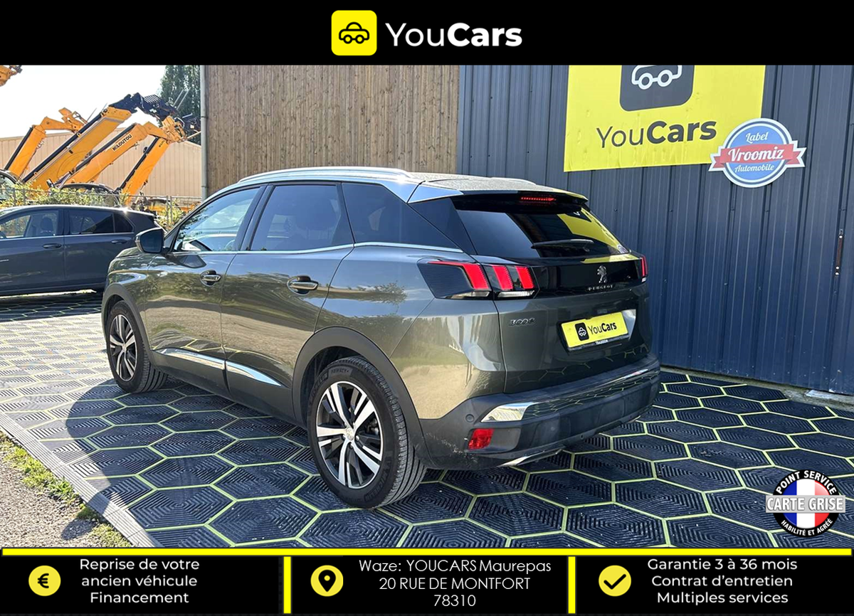 Peugeot 3008 GT LINE 1.6 BlueHDi EAT  120 cv Boîte auto ENTRETIEN COMPLET PEUGEOT SIEGES CHAUFFANTS