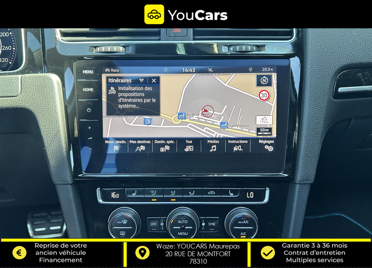 Volkswagen Golf VII 7 R 4Motion R 2.0 TFSi DSG7 300 cv BOITE AUTO - TOIT OUVRANT - VIRTUAL COCKPIT