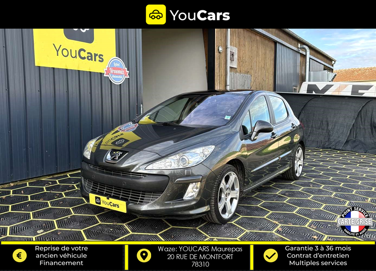 Peugeot 308 FELINE 2.0 HDi 163 cv Boîte auto TOIT PANORAMIQUE RADAR DE RECUL ENTRETIEN COMPLET