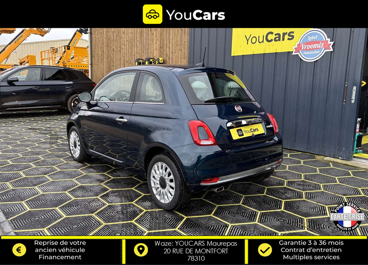 Fiat 500 III Phase 3 1.0 LOUNGE Mhd 69 cv PACK CITY TOIT PANORAMIQUE APPLE CARPLAY