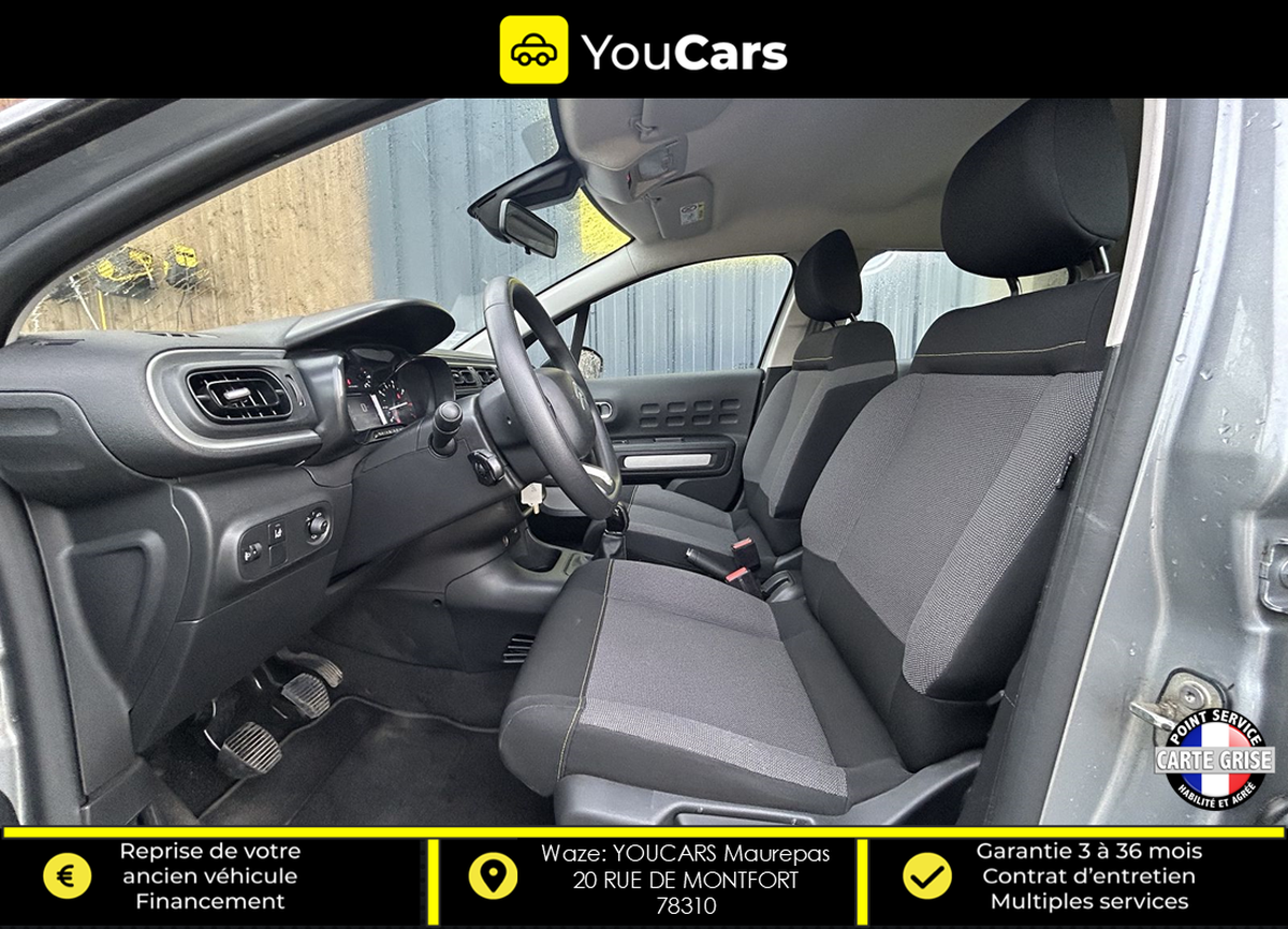 Citroën C3 GRAPHIC 1.2 VTi 83 cv ENTRETIEN CITROEN - CARPLAY - RADAR DE RECUL AR