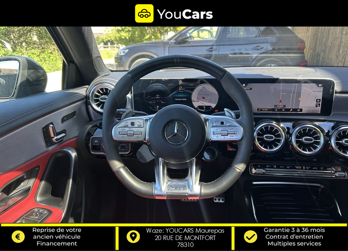 Mercedes-Benz Classe A 45 S AMG 2.0 Ti 4MATIC+ 8G-DCT 421cv TOIT OUVRANT - PACK AERO - SIEGES SPORT