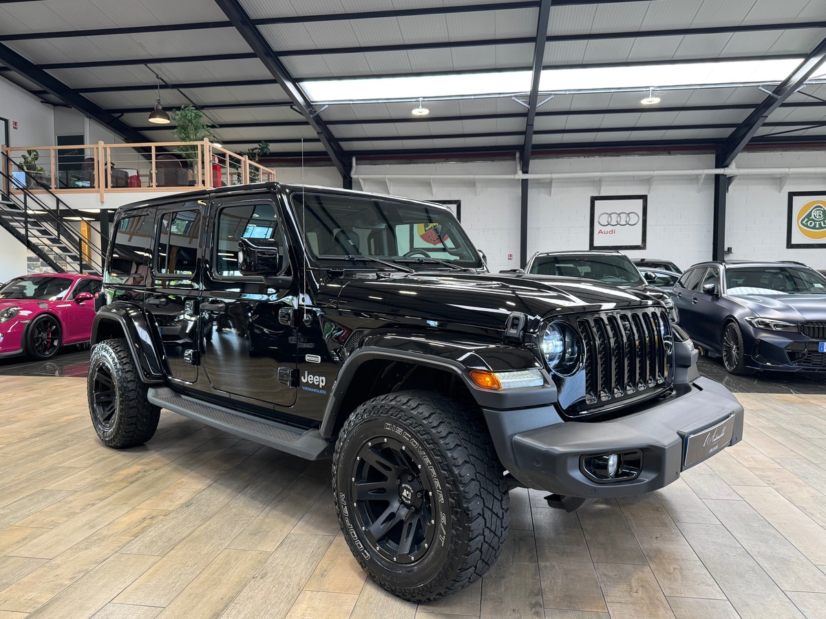 Jeep Wrangler 4XE 380CV UNLIMITED 4X4 OVERLAND JANTE RIDGE RUGGED 17°/CAM/ALPINE