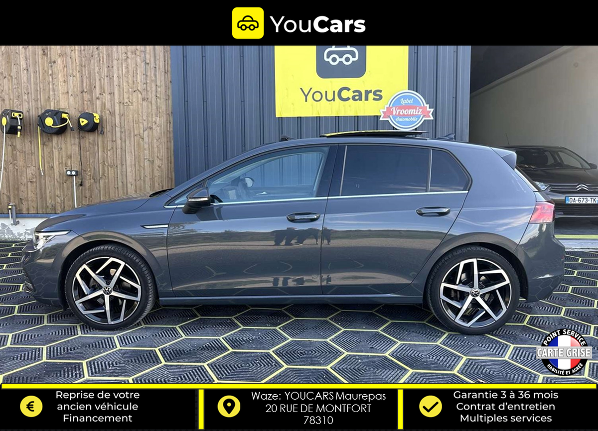 Volkswagen Golf 8 VIII STYLE 1.5 eTSi DSG7 150 cv Boîte auto TOIT OUVRANT ENTRETIEN VW APPLE CARPLAY