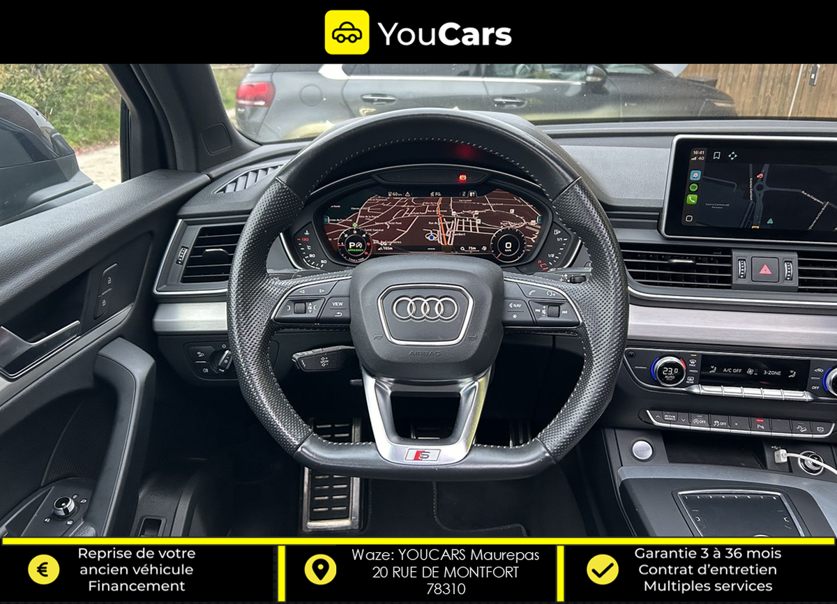 Audi Q5 S LINE 2.0 TDI Quattro S-Tronic7 190 cv ENTRETIEN AUDI - TOIT OUVRANT -  VIRTUAL COCKPIT