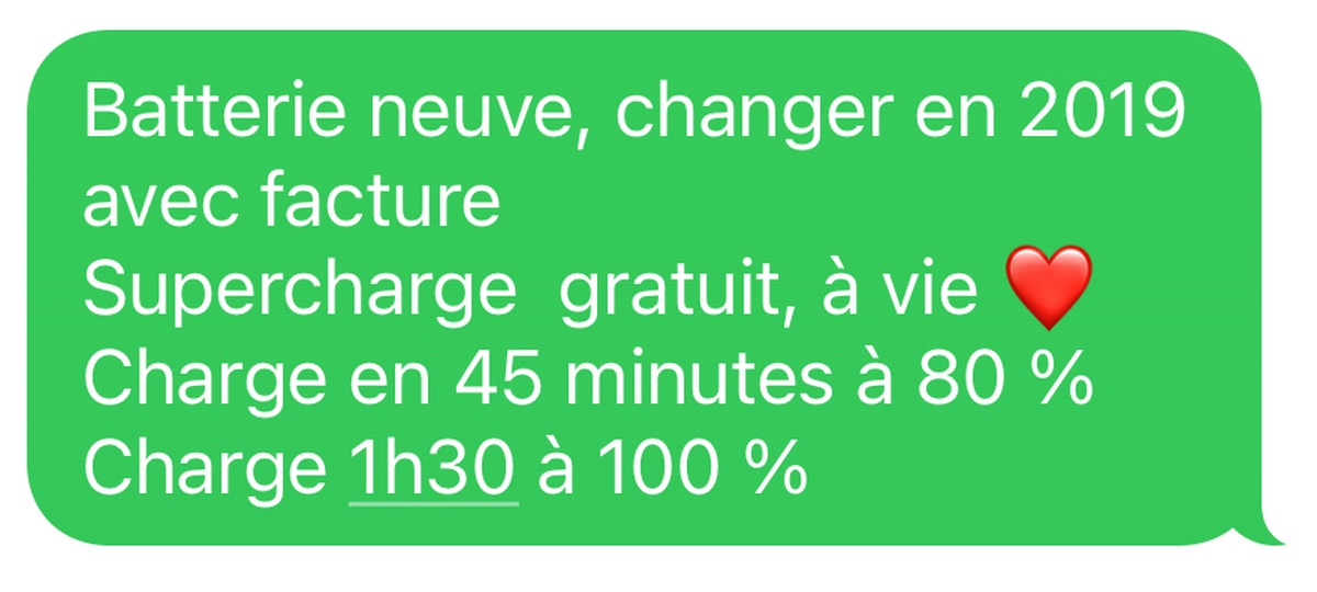 Tesla Model S Charge gratuite à vie  batterie neuve 2019