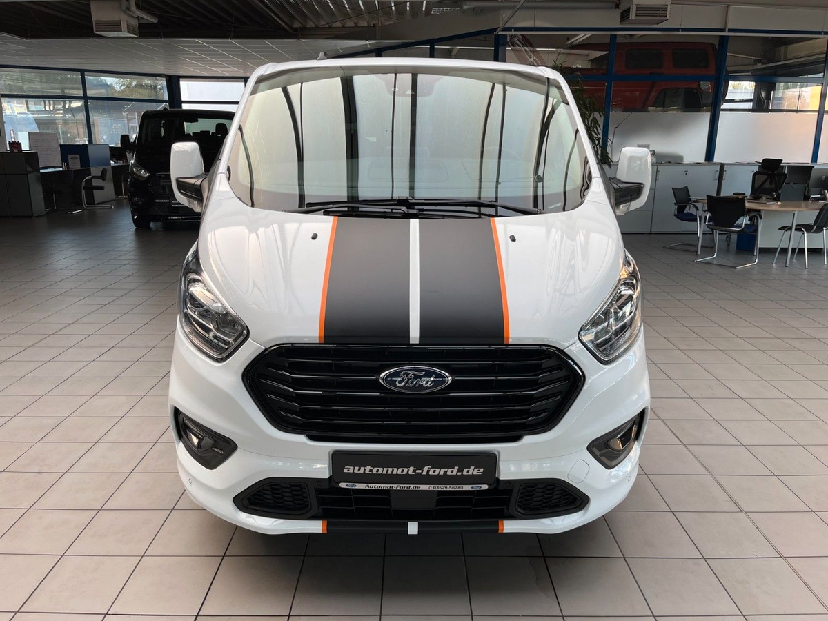 Ford Tourneo Custom 320 L1H1 2.0 TDCI 170ch Sport BVA 8places 2 portes laterales Cam/Clim/Carplay