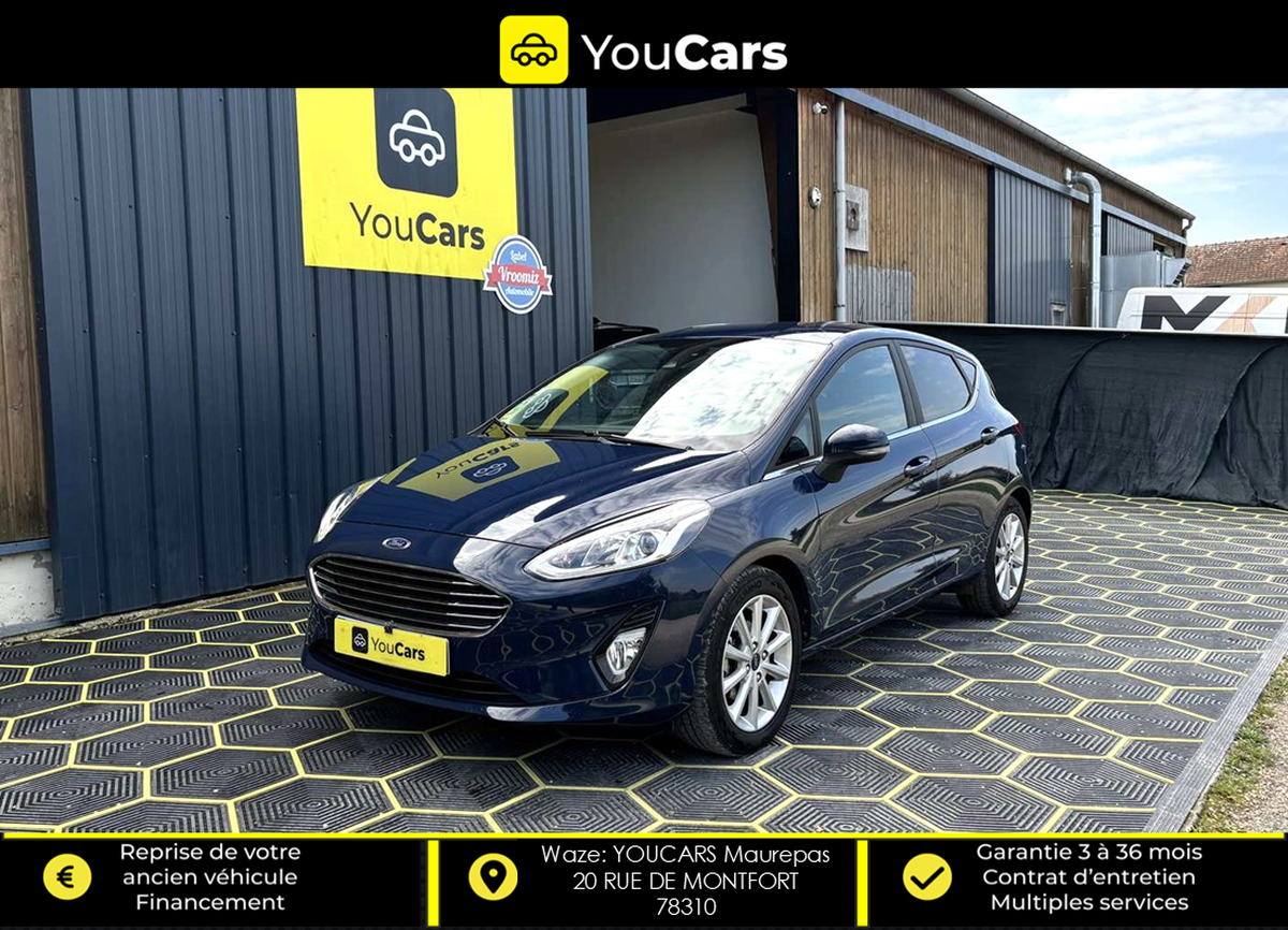 Ford Fiesta 5 portes TITANIUM 1.0 APPLE CARPLAY EcoBoost  100 cv RADAR DE RECUL ENTRETIEN COMPLET