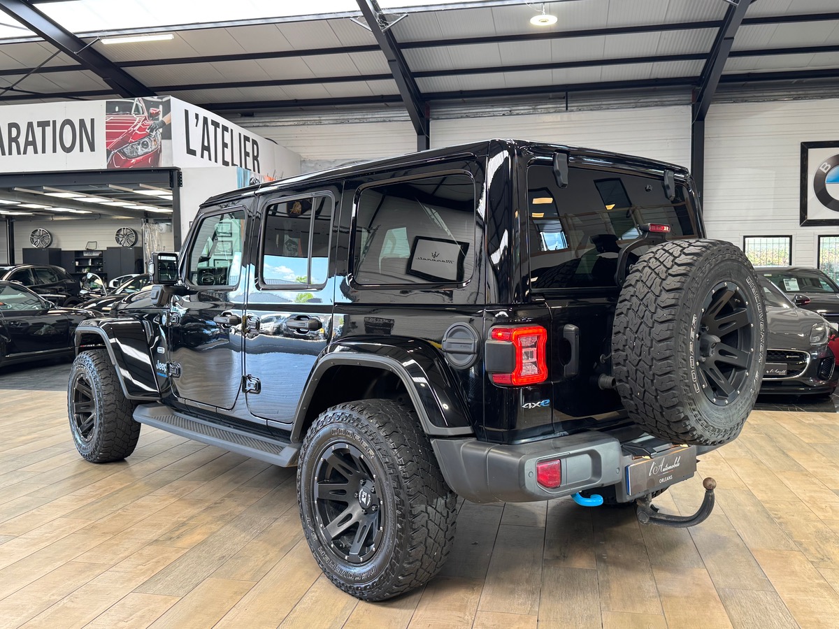 Jeep Wrangler 4XE 380CV UNLIMITED 4X4 OVERLAND JANTE RIDGE RUGGED 17°/CAM/ALPINE