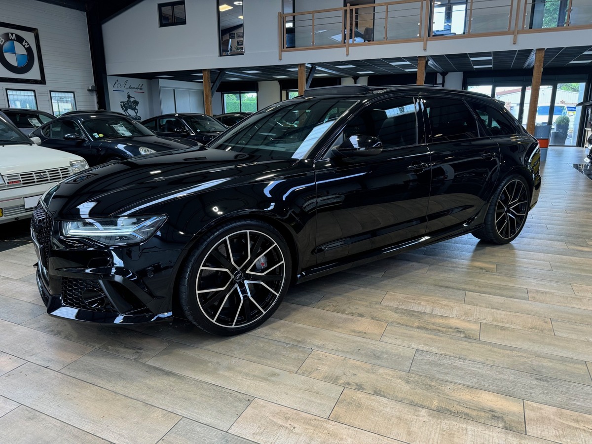 Audi RS6 AVANT PERMORMANCE  V8 4.0 QUATTRO 605cv FULL BLACK CARBONE IMMAT FR  MILLTEK x