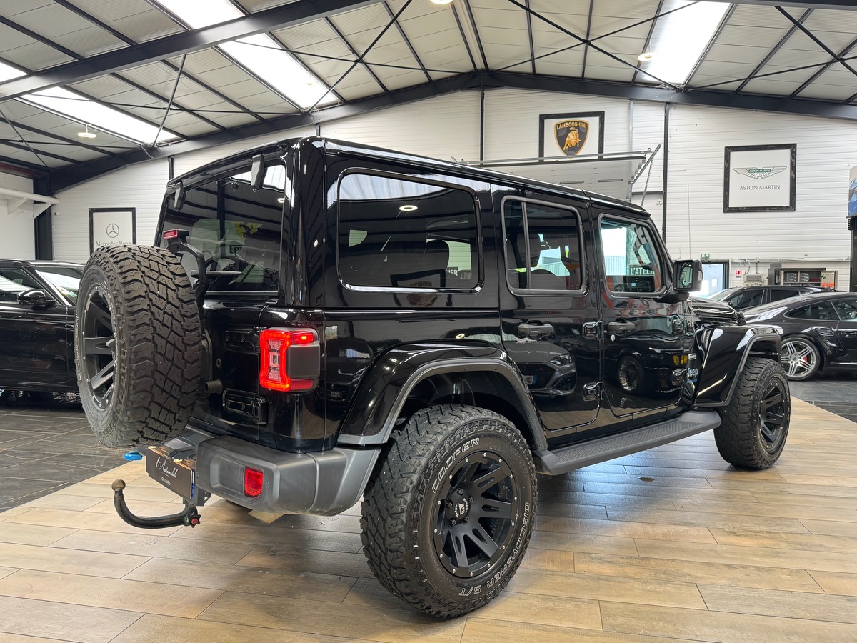 Jeep Wrangler 4XE 380CV UNLIMITED 4X4 OVERLAND JANTE RIDGE RUGGED 17°/CAM/ALPINE