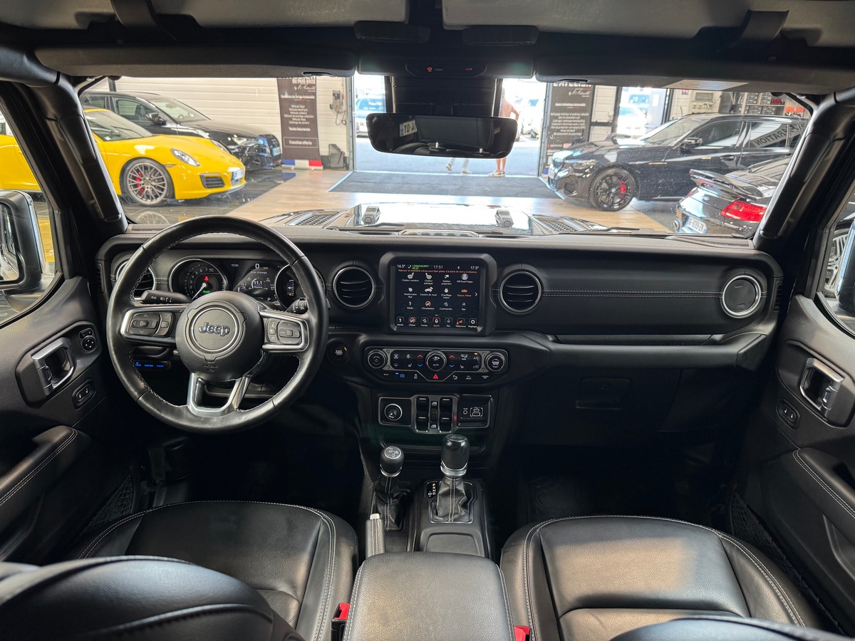Jeep Wrangler 4XE 380CV UNLIMITED 4X4 OVERLAND JANTE RIDGE RUGGED 17°/CAM/ALPINE