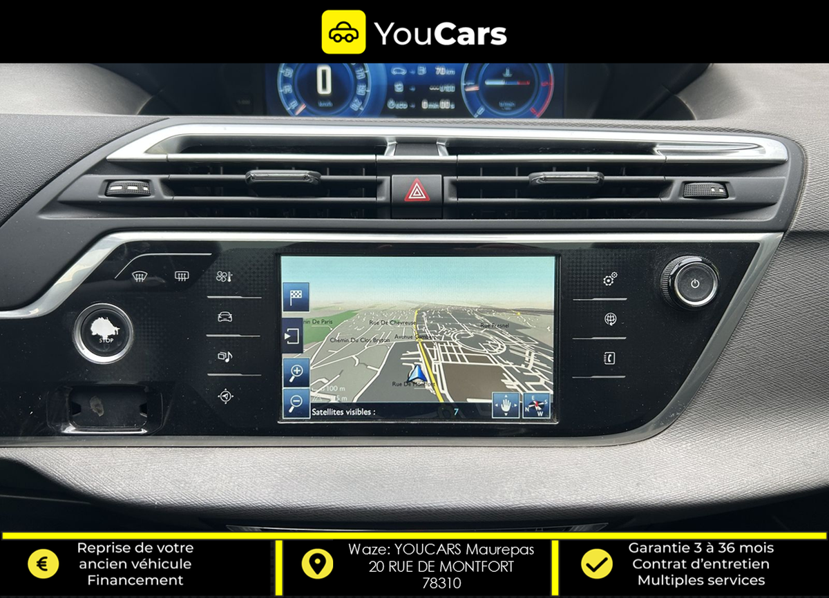Citroën C4 Picasso EXCLUSIVE 2.0 EAT6 150 cv TOIT PANORAMIQUE - SIEGES ELECTRIQUES CHAUFFANTS - GPS