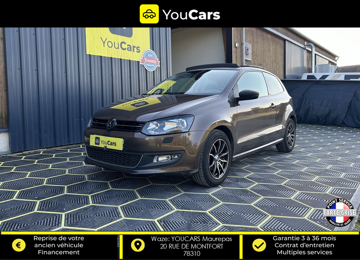 Volkswagen Polo STYLE 3 PORTES 1.2 i 70 cv TOIT OUVRANT - SIEGES C