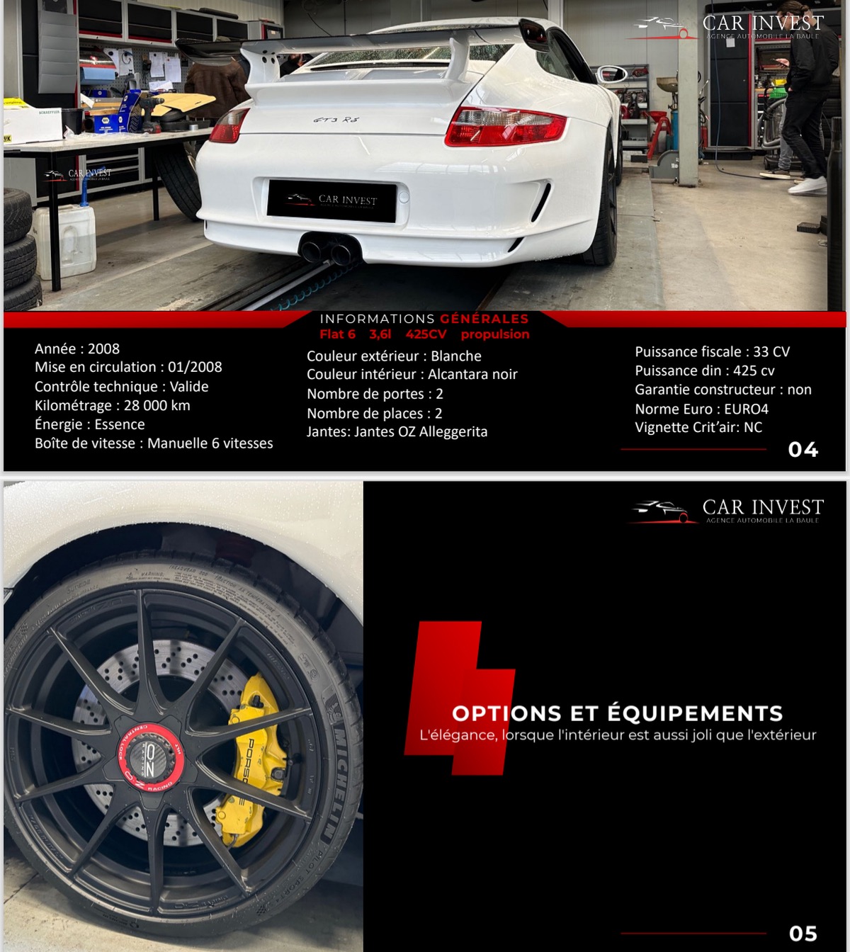 Porsche 911 RS 997 GT3 PHASE 1 BOITE MECA 3.6 415 cv