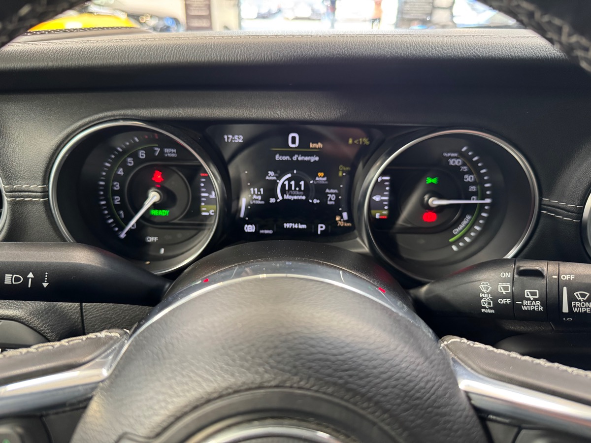 Jeep Wrangler 4XE 380CV UNLIMITED 4X4 OVERLAND JANTE RIDGE RUGGED 17°/CAM/ALPINE