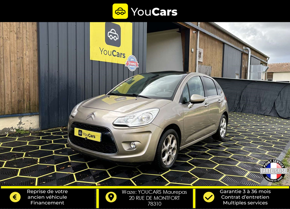 Citroën C3 II EXCLUSIVE TOIT PANORAMIQUE 1.6 HDi Airdream 92 cv RADAR DE RECUL ATTELAGE