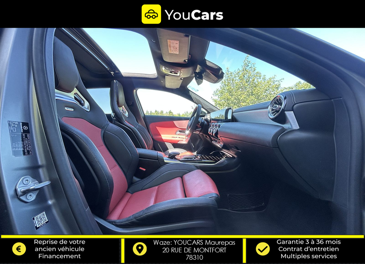 Mercedes-Benz Classe A 45 S AMG 2.0 Ti 4MATIC+ 8G-DCT 421cv TOIT OUVRANT - PACK AERO - SIEGES SPORT