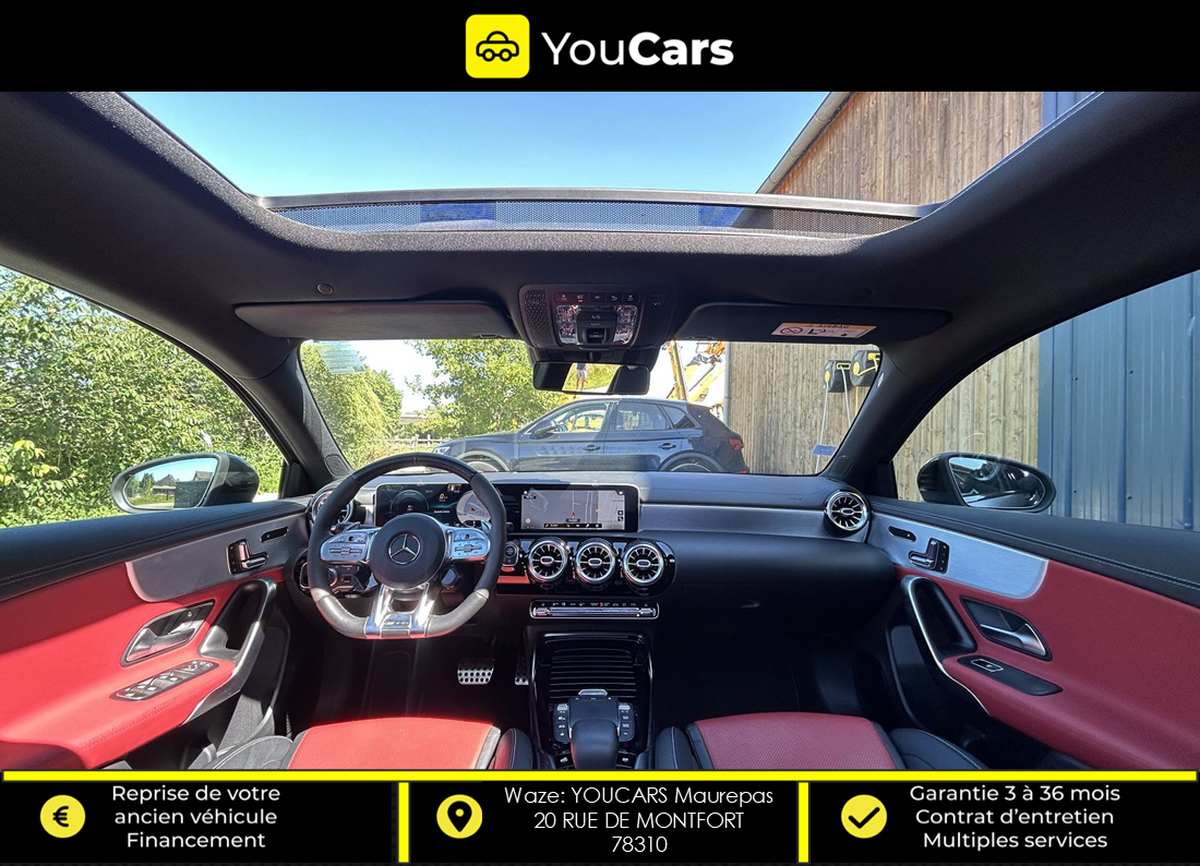 Mercedes-Benz Classe A 45 S AMG 2.0 Ti 4MATIC+ 8G-DCT 421cv TOIT OUVRANT - PACK AERO - SIEGES SPORT