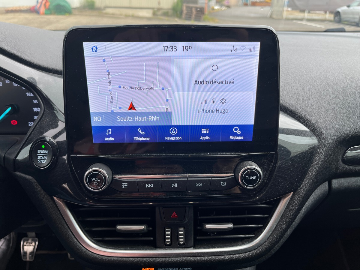Ford Fiesta 1.0 ECOBOOST MHEV 125ch ST-LINE X, SUIVI FORD, CHARGEUR A INDUCTION, CARPLAY, REGULATEUR