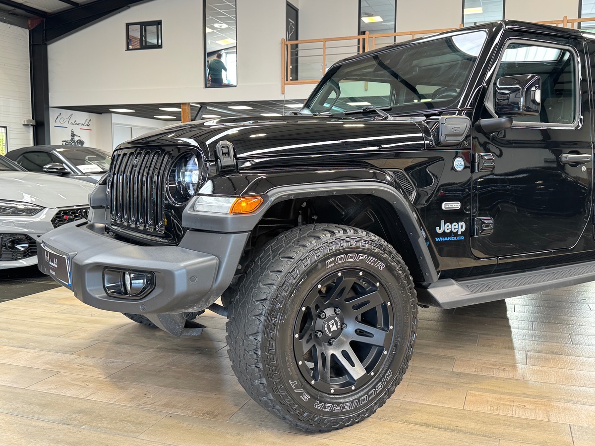 Jeep Wrangler 4XE 380CV UNLIMITED 4X4 OVERLAND JANTE RIDGE RUGGED 17°/CAM/ALPINE