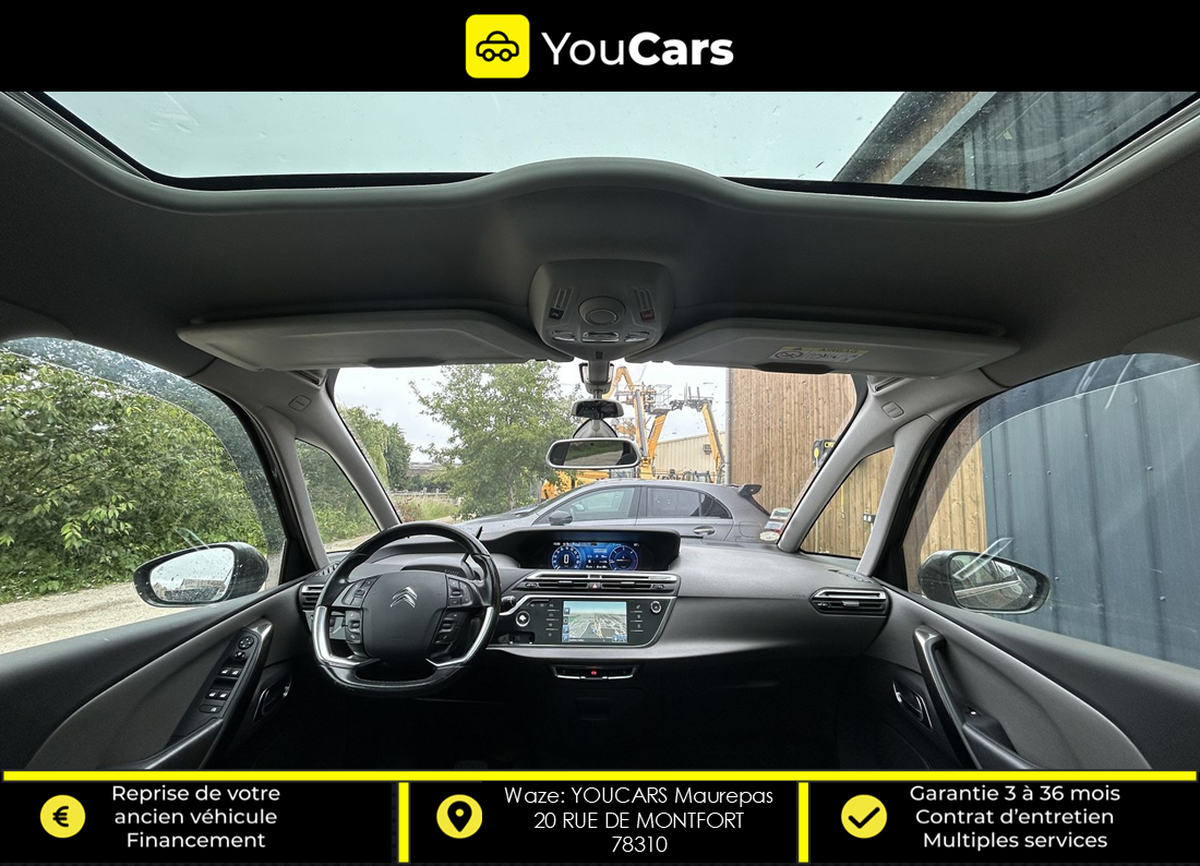 Citroën C4 Picasso EXCLUSIVE 2.0 EAT6 150 cv TOIT PANORAMIQUE - SIEGES ELECTRIQUES CHAUFFANTS - GPS